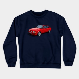 Ford Escort XR3i Mk4 in Radiant Red Crewneck Sweatshirt